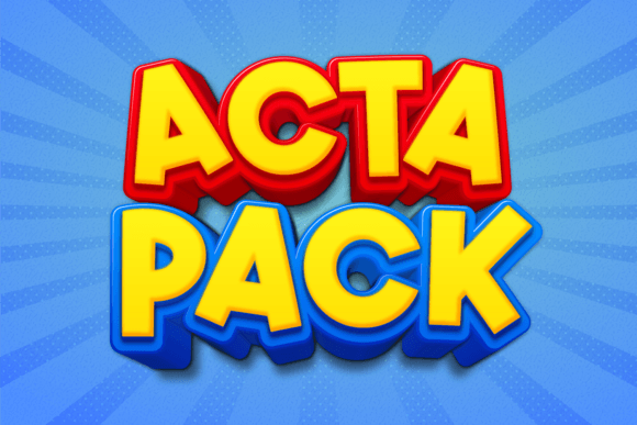 Acta Pack: A Playful Display Font for Bold Digital Marketing