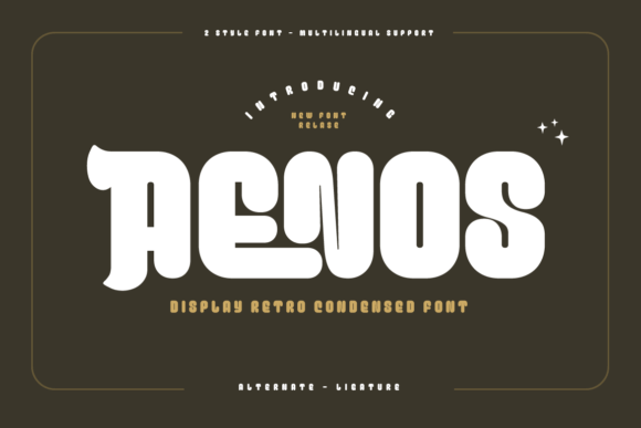Aenos: A Retro Condensed Display Font for Modern Marketing