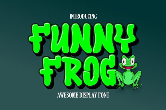 Funny Frog: A Playful Display Font for Crafters and Product Design