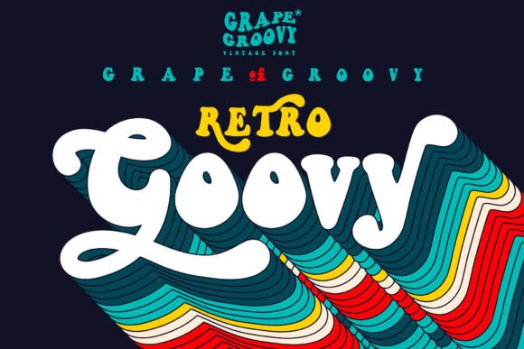 Grape Groovy: A Retro Display Font for Crafters and Product Designers