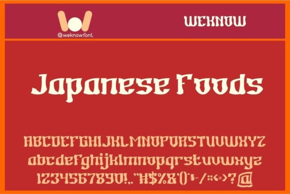 The Japanese Foods Font: A Creative Typeface for Your Brand